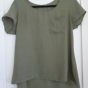 Silky Olive Shirt